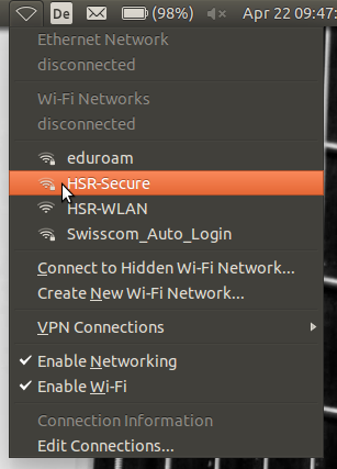 Wifi-Netzwerk HSR-Secure